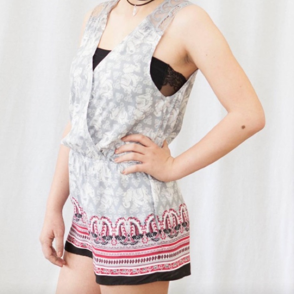 WonderLust La Romper V-Neck Elephant Print!